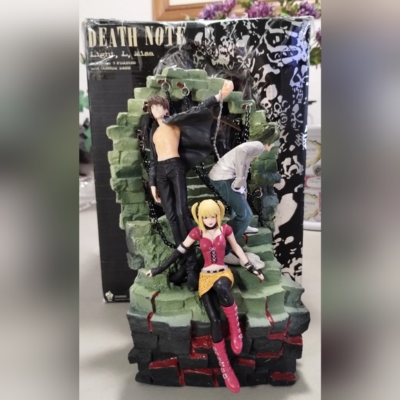 Y2K Japanese Death Note Light, L, Misa Diorama Figures...